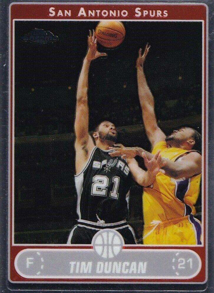 Tim Duncan #2 Basketball Cards 2006 Topps Chrome