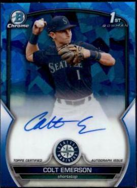 Colt Emerson #CDA-CE 2023 Bowman Draft Baseball Chrome Prospect Autographs