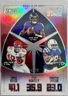 Travis Kelce, Tyler Huntley, Jonathan Taylor