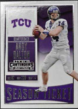 Andy Dalton #9 Football Cards 2016 Panini Contenders Draft Picks