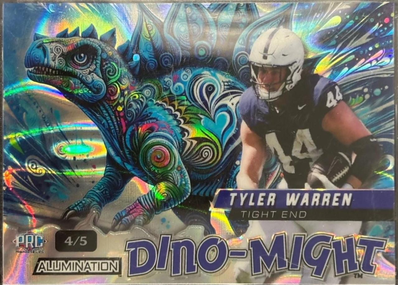 Tyler Warren #DMSTG1-TW 2024 Wild Card Alumination Dino Might Football