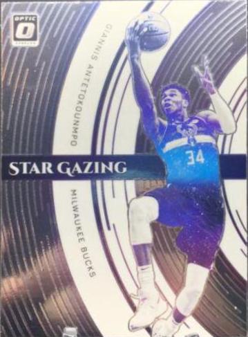 Giannis Antetokounmpo #3 Basketball Cards 2021 Panini Donruss Optic Star Gazing