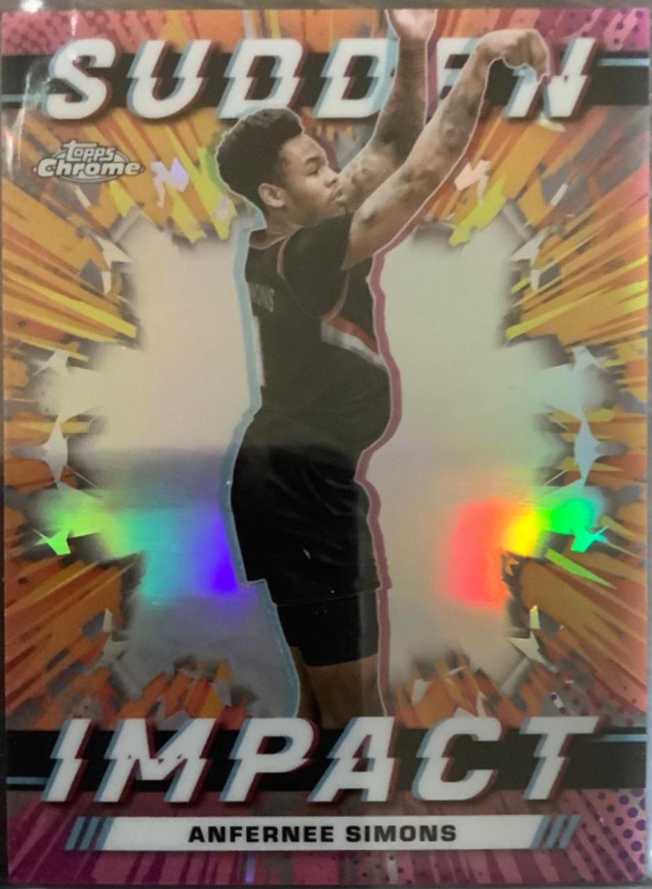 Anfernee Simmons #SI-17 Basketball Cards 2023 Topps Chrome Sudden Impact