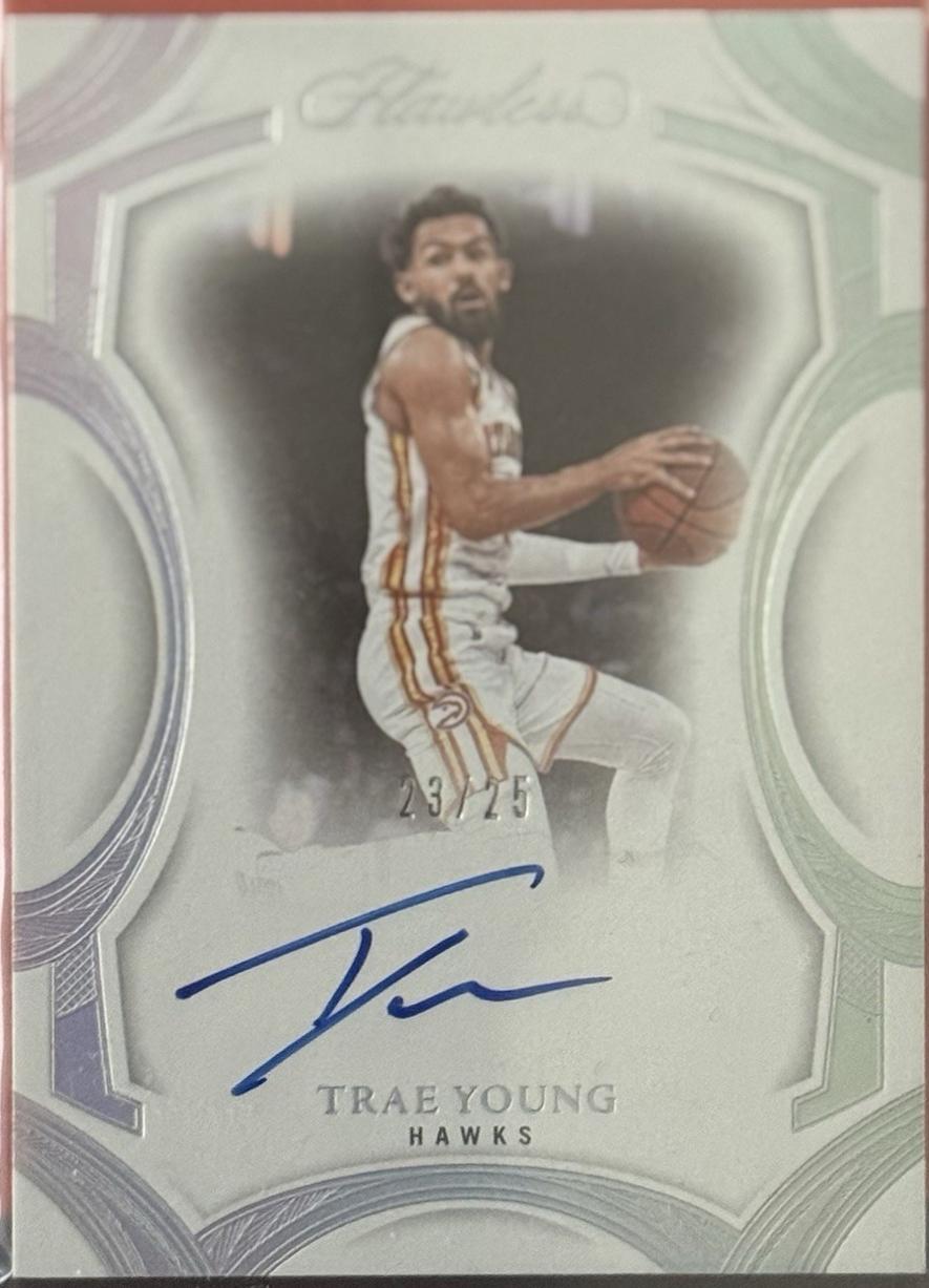 Trae Young #17 2024 Panini Flawless Frame Signature Basketball