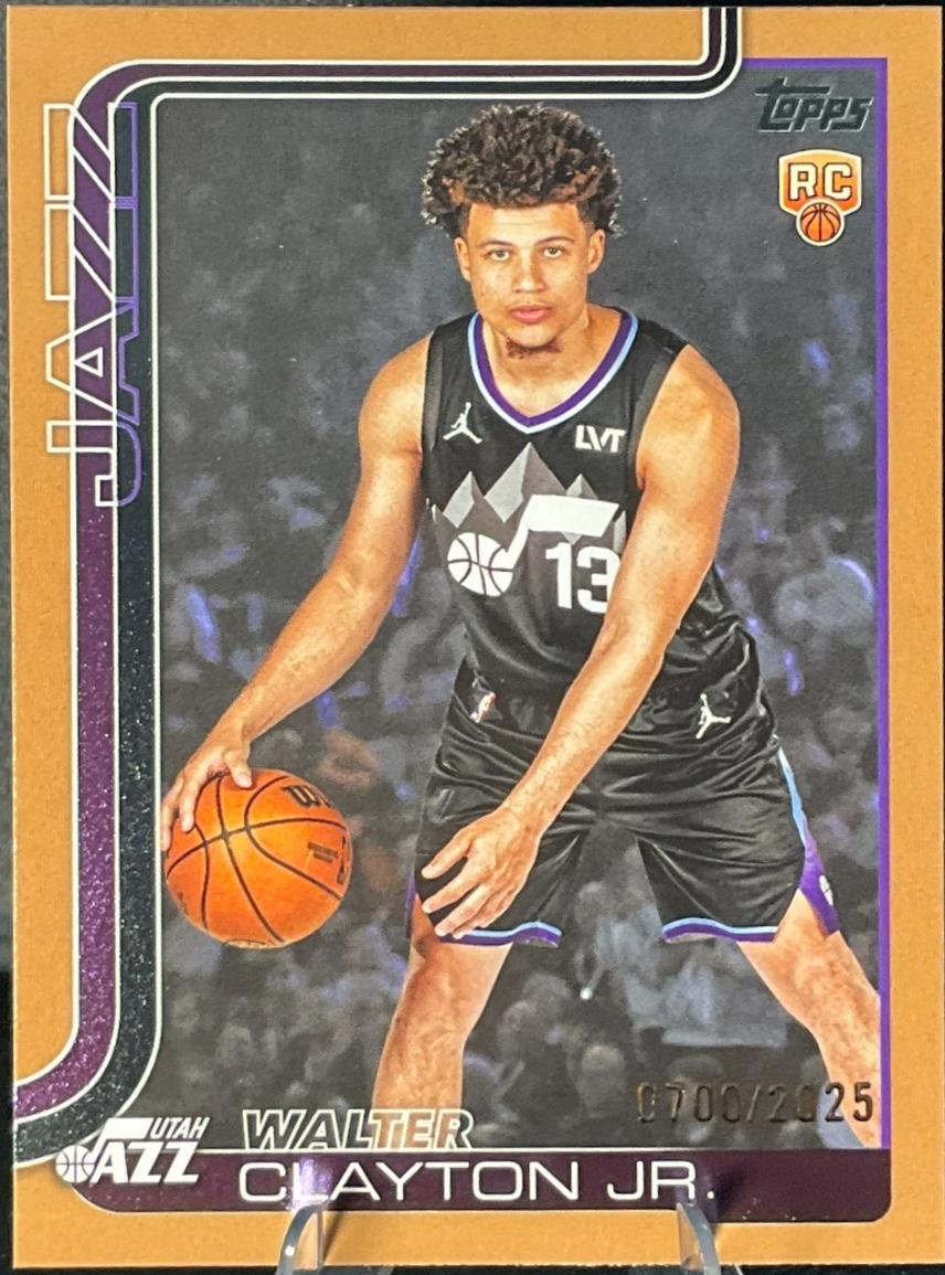 2025 Topps Walter Clayton Jr. [Gold] #218 card