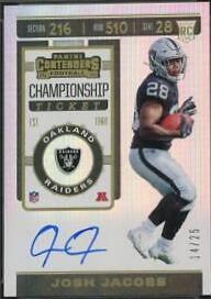 Josh Jacobs #106 2019 Panini Contenders Football
