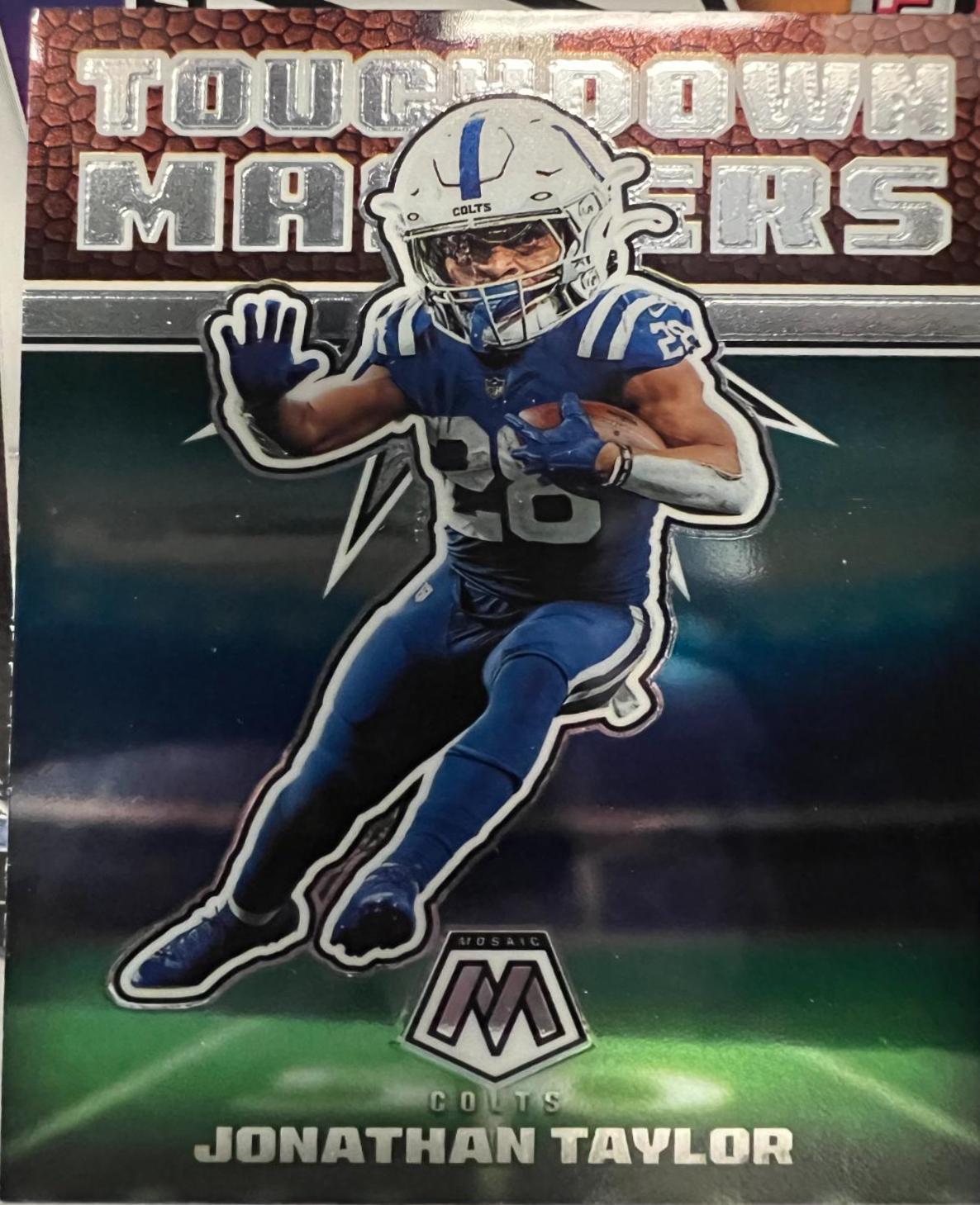 Jonathan Taylor #TD-11 Football Cards 2022 Panini Mosaic Touchdown Masters