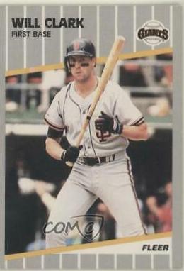Will Clark #325 Baseball Cards 1989 Fleer