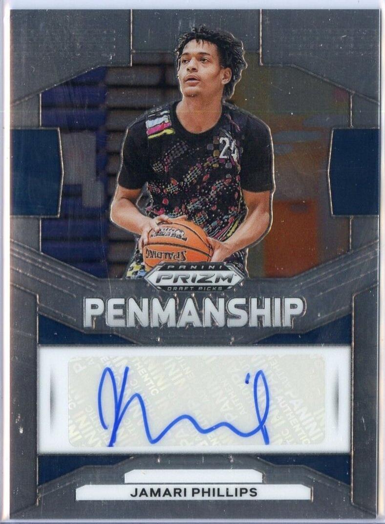 Jamari Phillips #P-JMP Basketball Cards 2024 Panini Prizm Draft Picks Penmanship