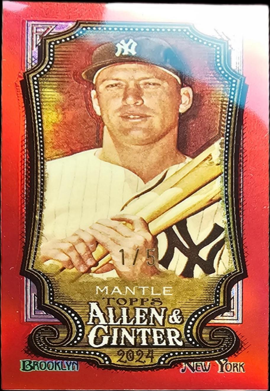 Mickey Mantle [Red Refractor] #142