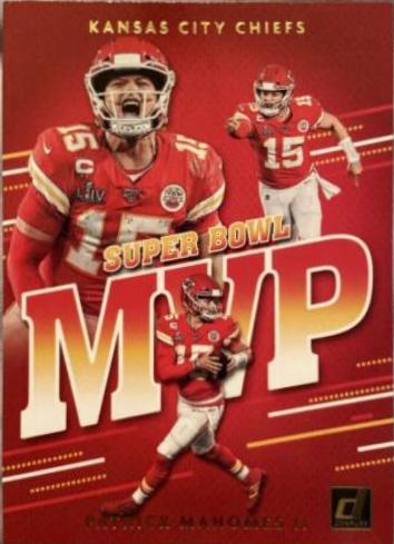 Patrick Mahomes ll Super Bowl MVP Insert #mvp-pm Football Cards 2020 Panini Donruss Super Bowl MVP