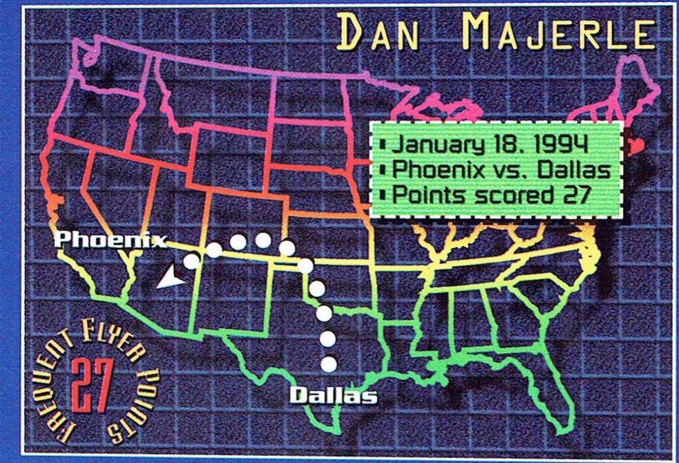 Dan Majerle #5 1993-94 Stadium Club Basketball Frequent Flyer Points