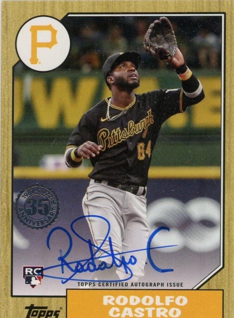 Rodolfo Castro #87BA-RCA Baseball Cards 2022 Topps 1987 Autographs