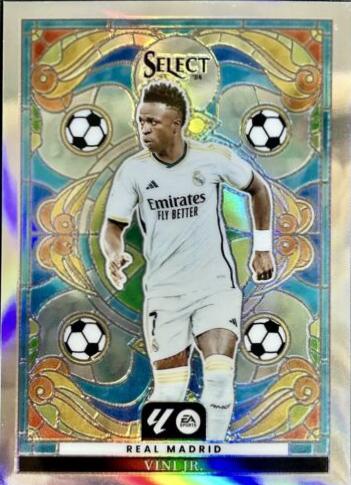 Vini Jr. #29 Soccer Cards 2023 Panini Select La Liga Stained Glass