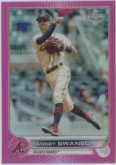 Dansby Swanson [Pink Refractor] #46 Baseball Cards 2022 Topps Chrome Prices