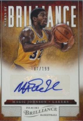 Magic Johnson #212 Basketball Cards 2012 Panini Brilliance Marks of Brilliance Autographs