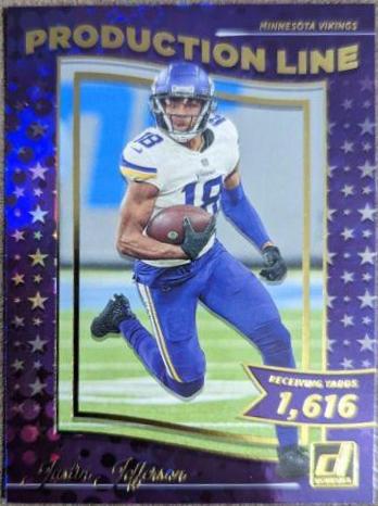 Justin Jefferson #PRD-12 Football Cards 2022 Panini Donruss Production Line