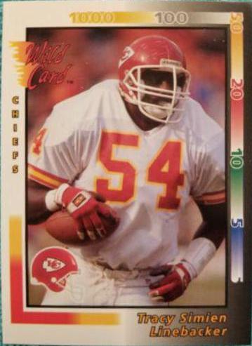 Tracy Simien #319 Football Cards 1992 Wild Card