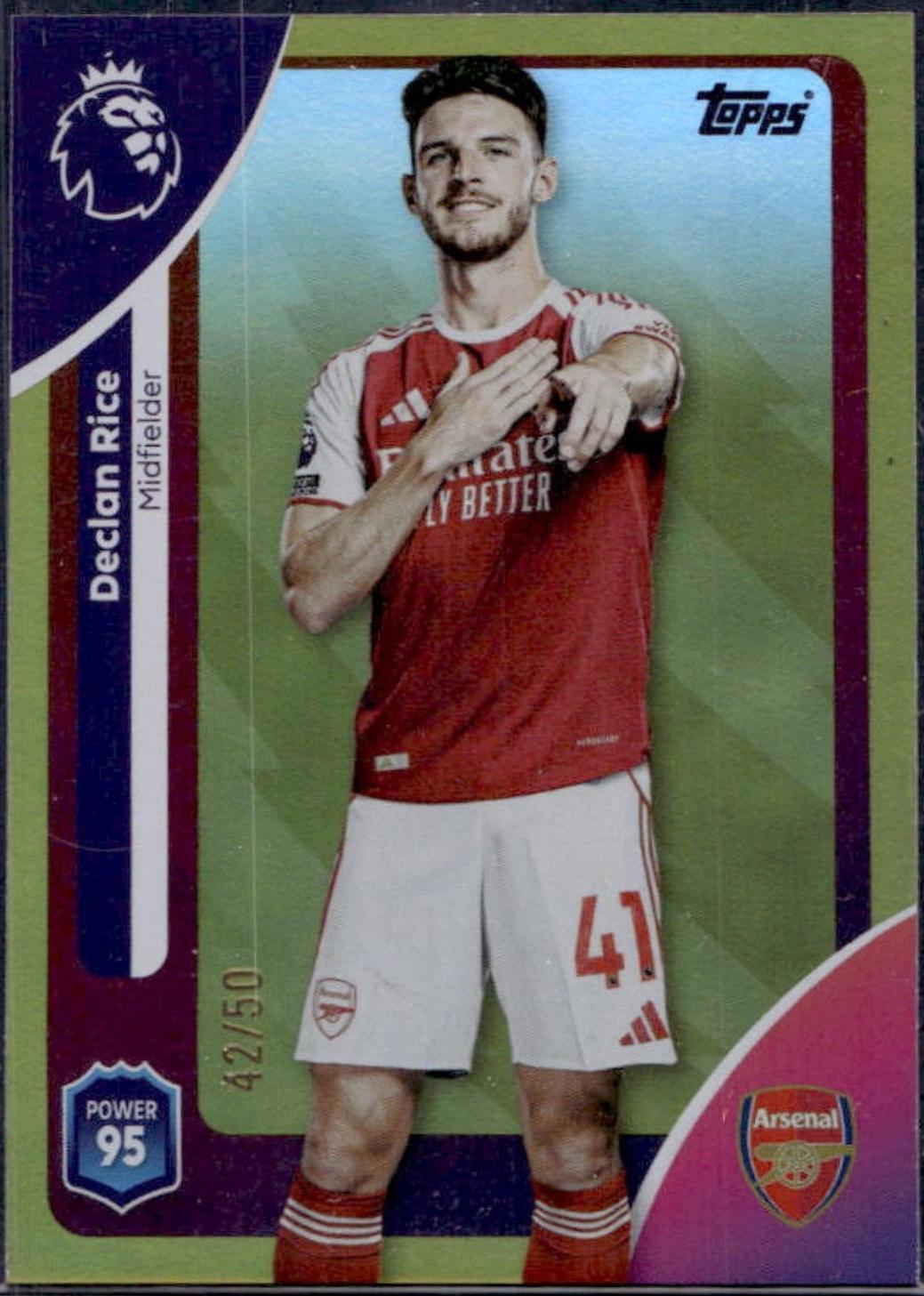 Del Clan Rice Card Declan Rice Prices | 2025 Topps Gold Premier League | Soccer Cards
