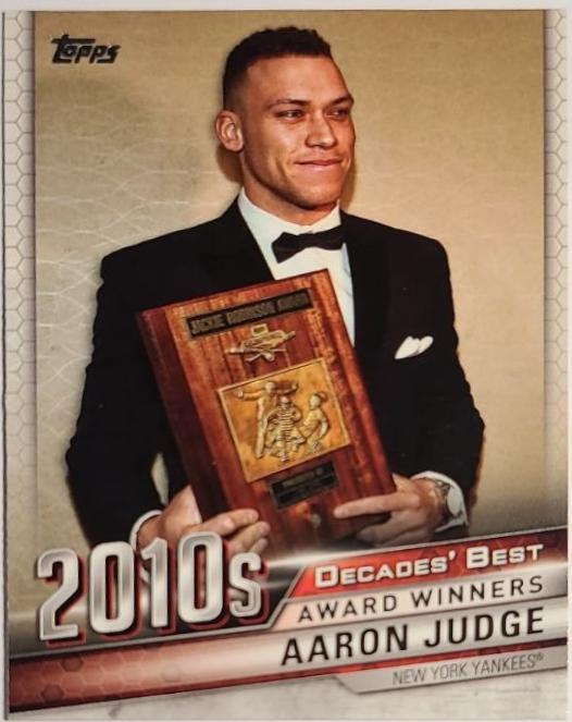 Aaron Judge #DB-100 Baseball Cards 2020 Topps Decades' Best