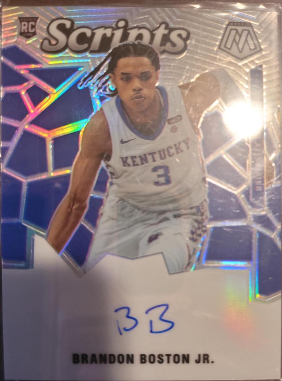 Brandon Boston jr #MSA-BB Basketball Cards 2021 Panini Chronicles Draft Picks Mosaic Scripts Autographs
