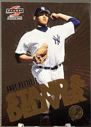 Andy Pettitte #10 Baseball Cards 1997 Panini Score Stand & Deliver