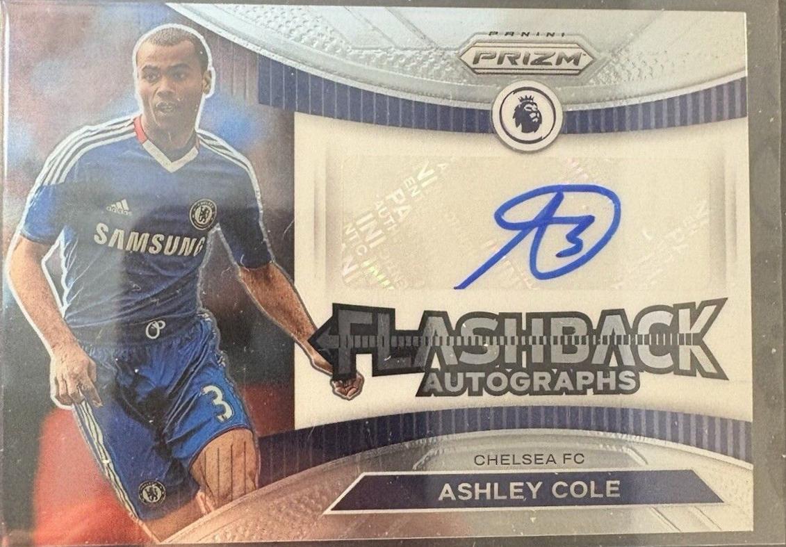 Ashley Cole #FA-ACE Soccer Cards 2022 Panini Prizm Premier League Flashback Autographs