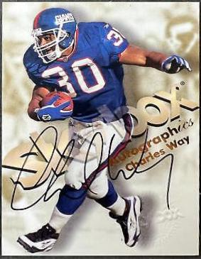 Charles Way Football Cards 1998 Skybox Premium Autographics