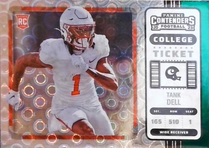 Tank Dell #17 2023 Panini Chronicles Draft Picks Contenders College Ticket Football