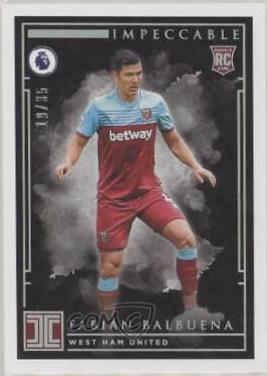 Fabian Balbuena #92 2019 Panini Impeccable Premier League