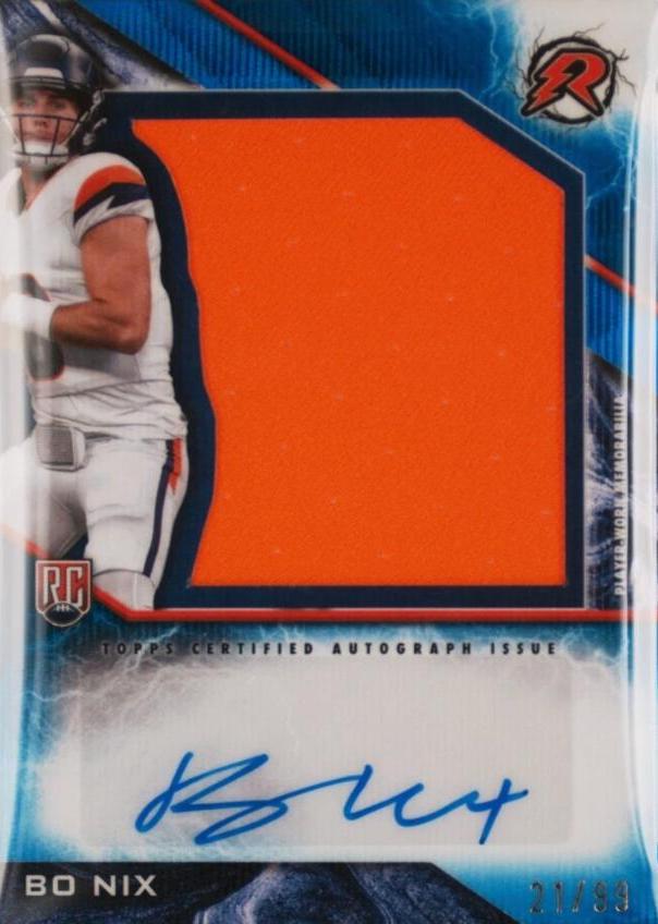 Bo Nix #RPA-BN 2024 Topps Resurgence Rookie Patch Autograph Football
