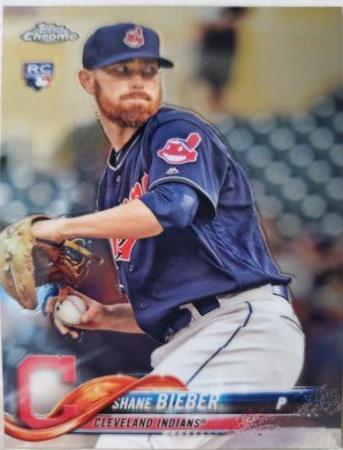 Shane Bieber #HMT59 Baseball Cards 2018 Topps Chrome Update