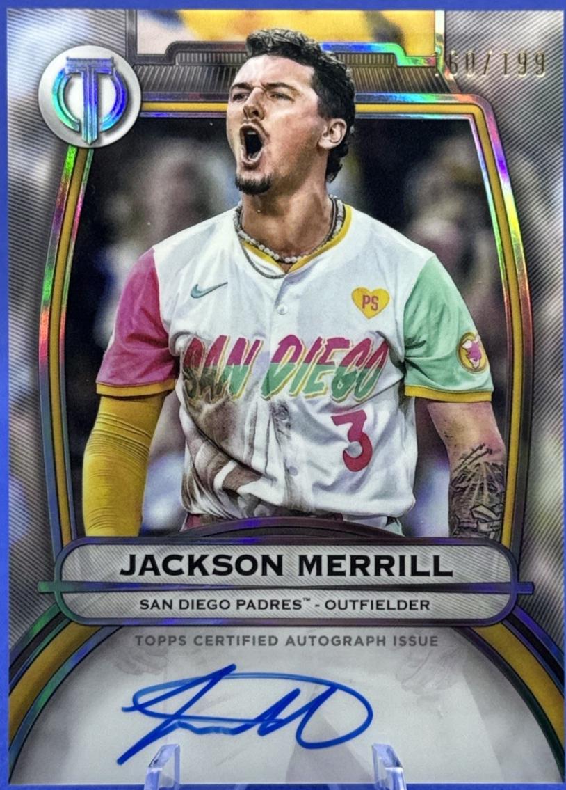 スポーツ選手 TOPPS TRIBUTE AUTOGRAPHS Jackson Merrill #TA-MER Prices | 2025 Topps Tribute Autograph