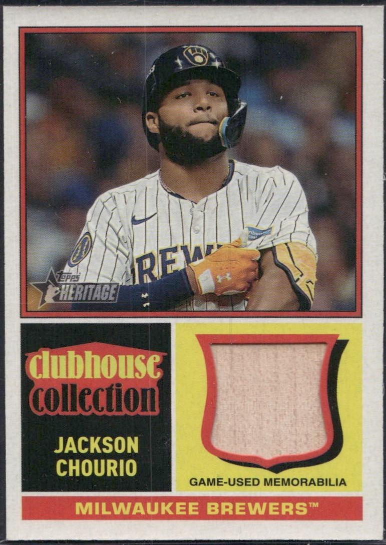 Jackson Chourio #CCR-JC Baseball Cards 2025 Topps Heritage Clubhouse Collection Relic