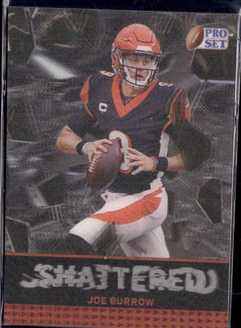 Joe Burrow #S-10 Football Cards 2024 Pro Set Metal Shattered Lenticular