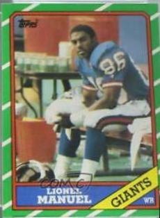 Lionel Manuel #141 Football Cards 1986 Topps
