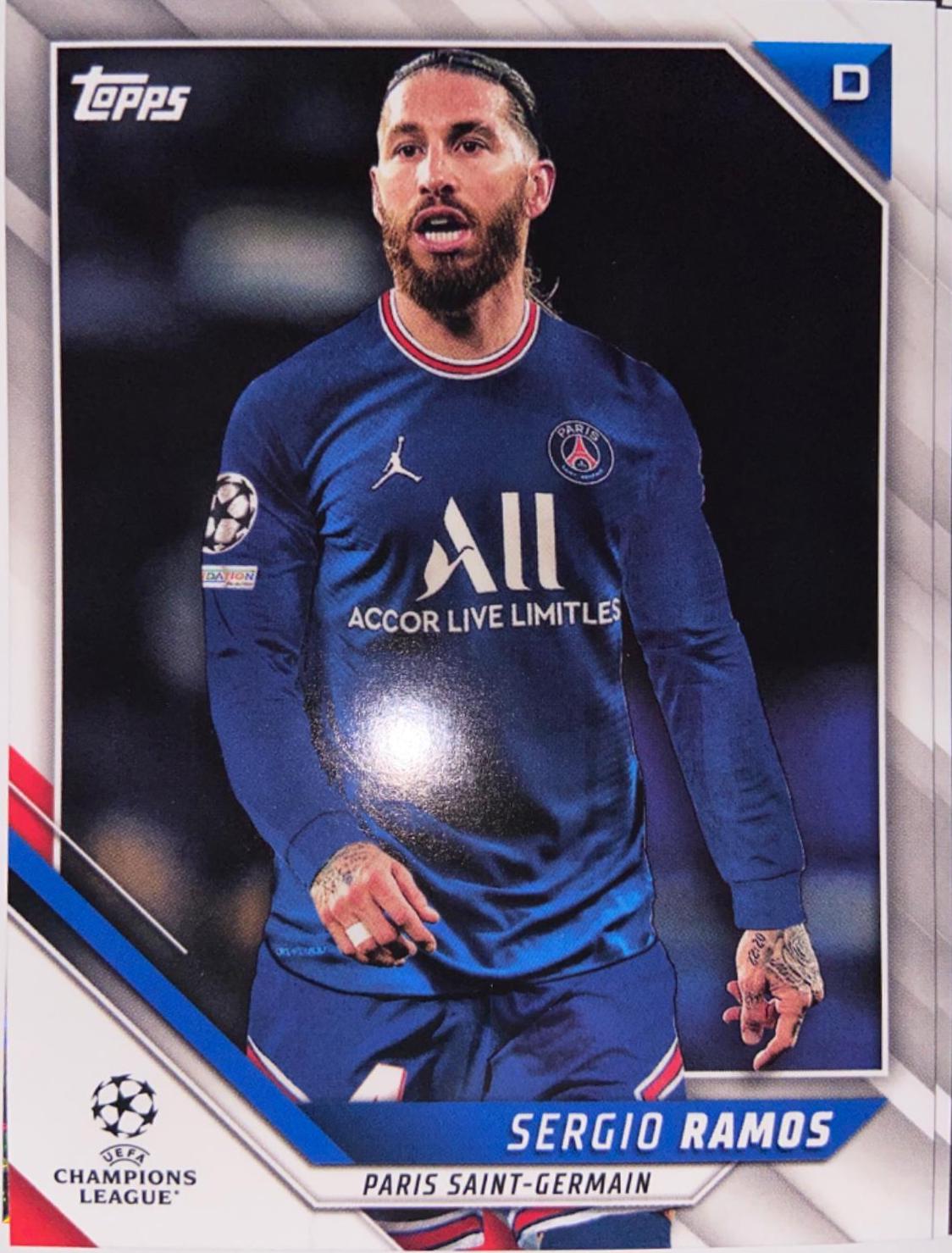 Sergio Ramos #36 2021 Topps UEFA Champions League 1st Edition