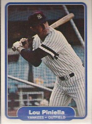Lou Piniella #48 Baseball Cards 1982 Fleer
