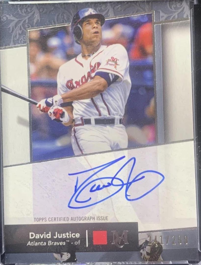 David Justice #AA-DJ 2024 Topps Museum Collection Baseball Archival Autographs