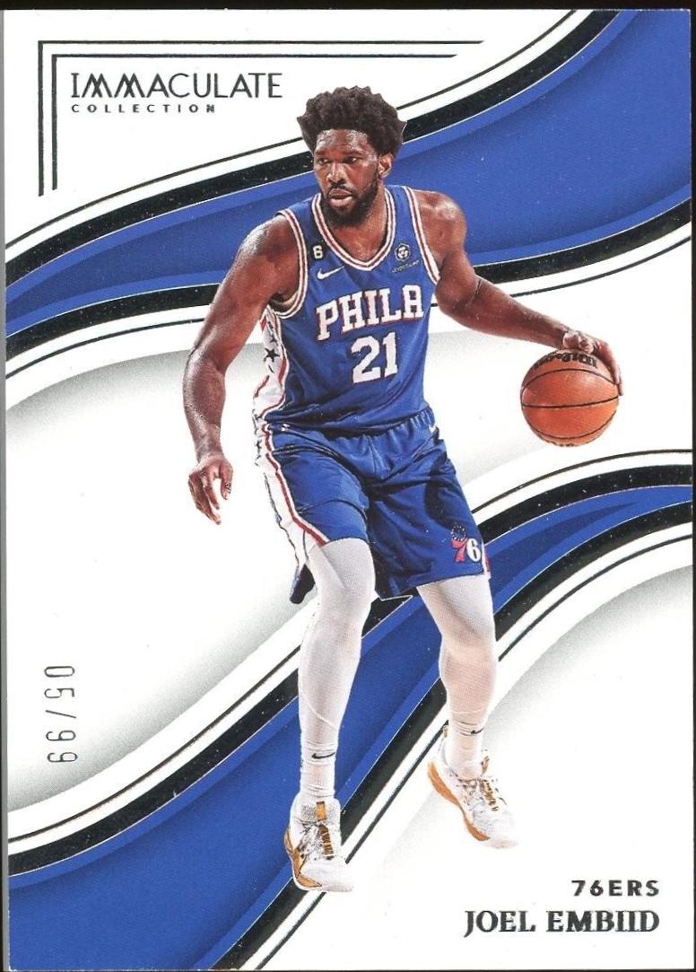 Joel Embiid #6 Basketball Cards 2022 Panini Immaculate