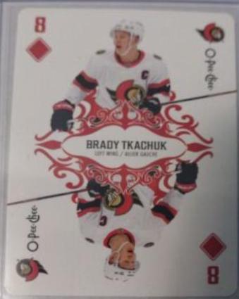 Brady Tkachuk #8-DIAMONDS Hockey Cards 2023 O-Pee-Chee Playing Cards