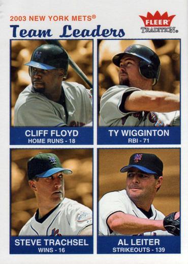 Cliff Floyd, Ty Wigginton, Steve Trachsel, Al Leiter #29 Baseball Cards 2004 Fleer Tradition