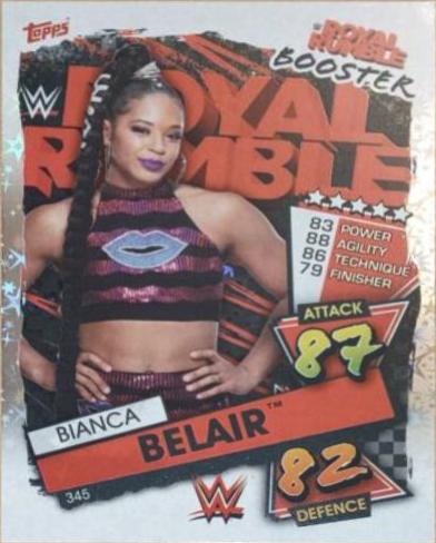 Bianca Belair #345 Wrestling Cards 2021 Topps Slam Attax WWE