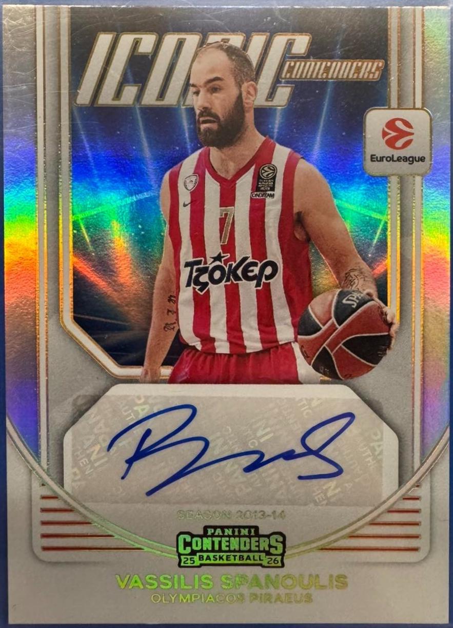 Vassilis Spanoulis #2 2025 Panini Contenders Euroleague Iconic Basketball