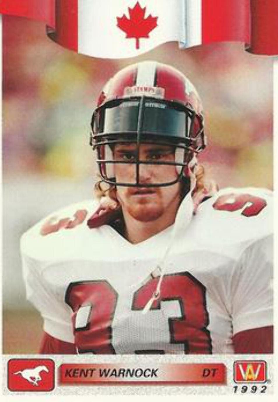 Kent Warnock #65 1992 All World Cfl Football
