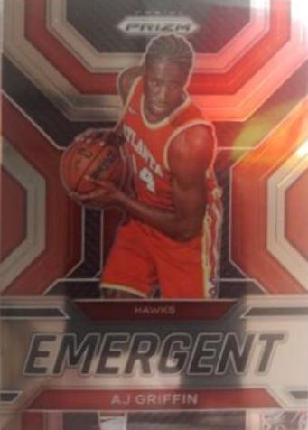 AJ Griffin #6 Basketball Cards 2022 Panini Prizm Emergent