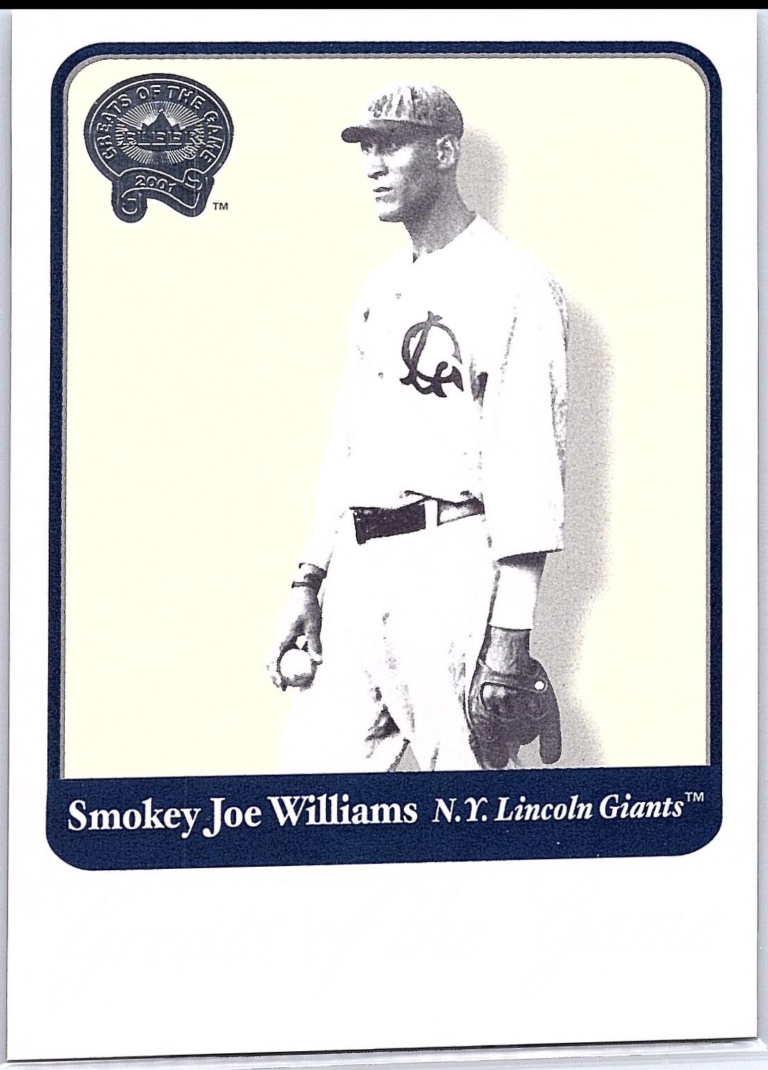 Smokey Joe Williams #134 2001 Fleer Greats of the Game Baseball