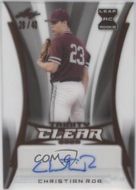 Christian Roa #CA-CR1 2020 Leaf Trinity Clear Autographs Baseball