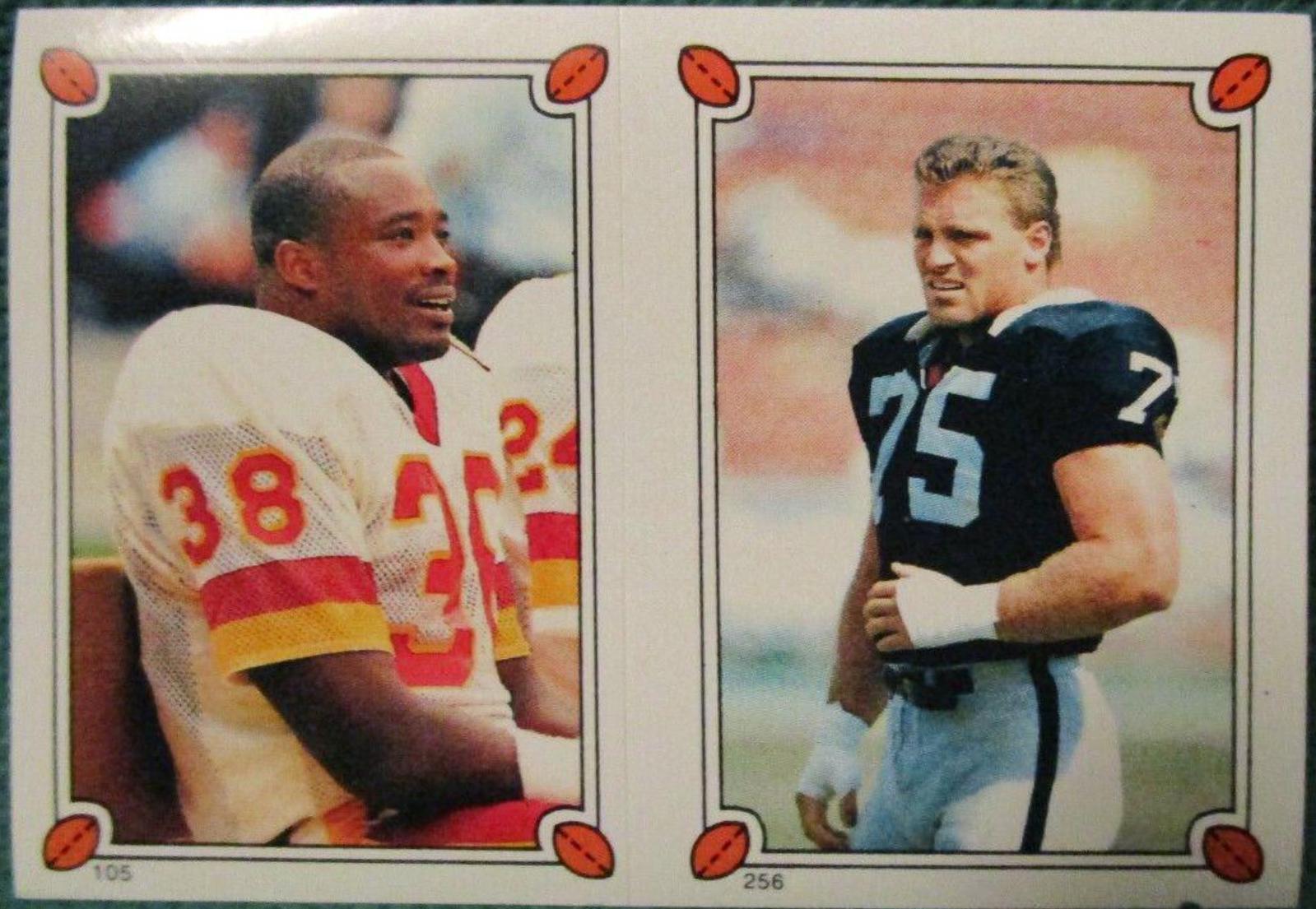 George Rogers, Howie Long Football Cards 1987 Topps Stickers