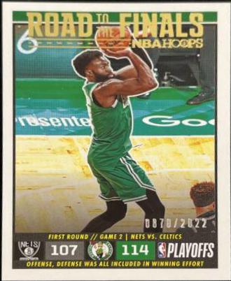 Jaylen Brown #15 Basketball Cards 2022 Panini Hoops Road to the Finals